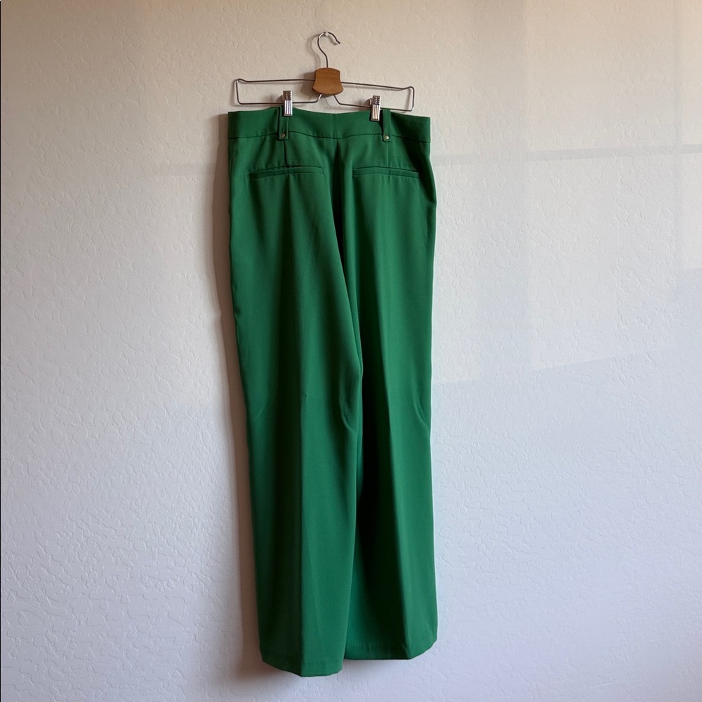 exquise anthropologie green kelly pants Wide-Leg Trousers S L - Picture 4 of 6